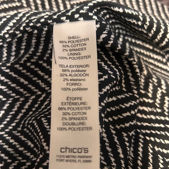 Chico's red textured moto jacket gold zippers black white lining Sz 1 (8-10) - Picture 5 of 7